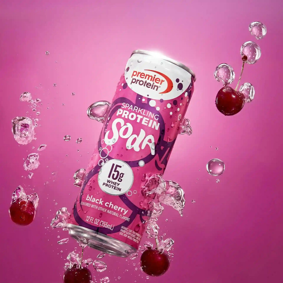 Black Cherry Sparkling Protein Soda